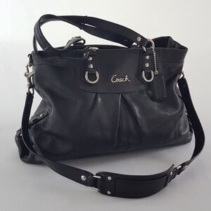 Coach Black Leather Shoulder Bag